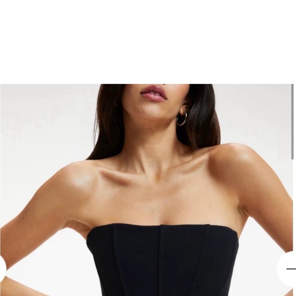 Good American Black Strapless Dress